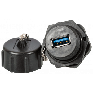 Индустриальный соединительный модуль USB 3.0, IP68, с крышкой